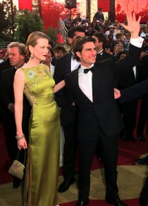 Nicole Kidman with Tom Cruise arriving to the 69th Annual Academy Awards at the Shrine Auditorium in Los Angeles, 1997.