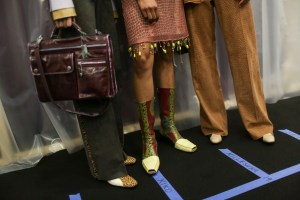 Backstage at Acné Studios RTW Spring 2018