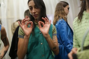 Backstage at Acné Studios RTW Spring 2018