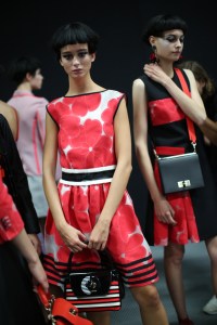 Backstage at Giorgio Armani RTW Spring 2018