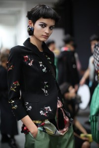Backstage at Giorgio Armani RTW Spring 2018