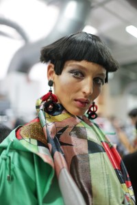 Backstage at Giorgio Armani RTW Spring 2018