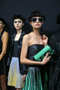 Backstage at Giorgio Armani RTW Spring 2018