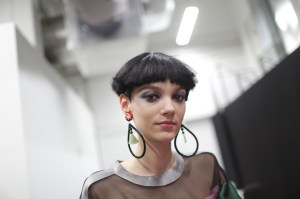 Backstage at Giorgio Armani RTW Spring 2018