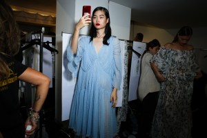 Backstage at Blumarine RTW Spring 2018