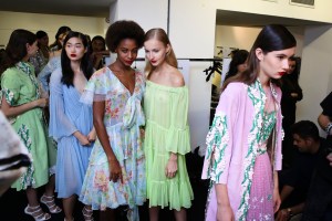 Backstage at Blumarine RTW Spring 2018