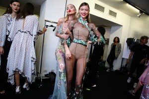 Backstage at Blumarine RTW Spring 2018