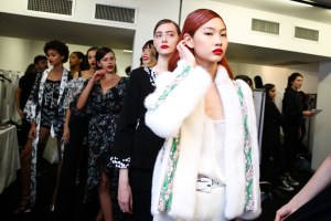 Backstage at Blumarine RTW Spring 2018