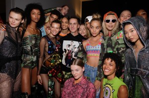 Backstage at Jeremy Scott RTW Spring 2018
