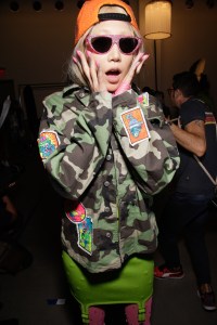 Backstage at Jeremy Scott RTW Spring 2018