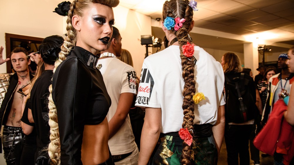 Backstage at Philipp Plein RTW Spring 2018