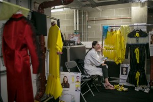 Backstage at Christopher Kane RTW Spring 2018