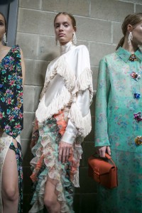 Backstage at Christopher Kane RTW Spring 2018