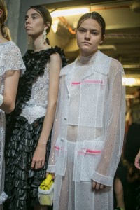 Backstage at Christopher Kane RTW Spring 2018