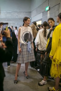 Backstage at Christopher Kane RTW Spring 2018
