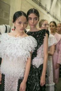 Backstage at Christopher Kane RTW Spring 2018