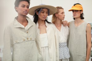 Backstage at Creatures of Comfort RTW Spring 2018