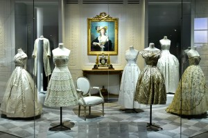 Designs by Christian Dior and Raf Simons in the Dior exhibition at Les Arts Décoratifs.