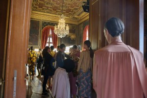 Backstage at Dries Van Noten RTW Spring 2018