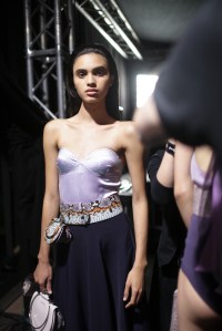 Backstage at Salvatore Ferragamo RTW Spring 2018