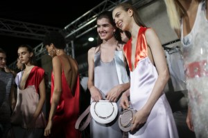 Backstage at Salvatore Ferragamo RTW Spring 2018