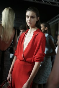 Backstage at Salvatore Ferragamo RTW Spring 2018