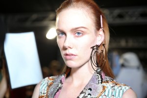 Backstage at Salvatore Ferragamo RTW Spring 2018