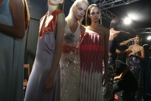 Backstage at Salvatore Ferragamo RTW Spring 2018