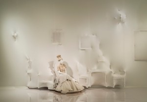 View of the exhibition Love Is Love: Wedding Bliss for All à la Jean Paul Gaultier, the Montreal Museum of Fine Arts, 2017.