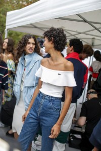 Backstage at Lacoste RTW Spring 2018