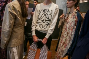 Backstage at Loewe RTW Spring 2018