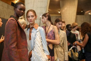 Backstage at Loewe RTW Spring 2018