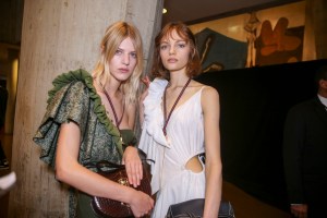 Backstage at Loewe RTW Spring 2018