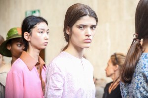 Backstage at Loewe RTW Spring 2018