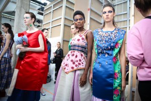 Backstage at Marni RTW Spring 2018