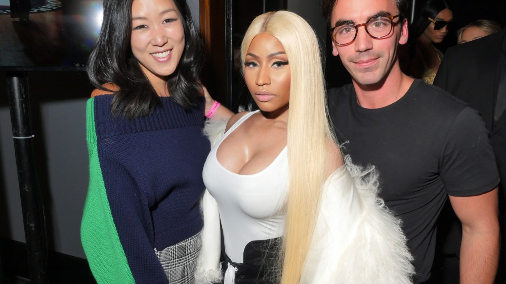 Nicki Minaj, Laura Kim and Fernando Garcia backstageMonse show, Backstage, Spring Summer 2018, New York Fashion Week, USA - 08 Sep 2017