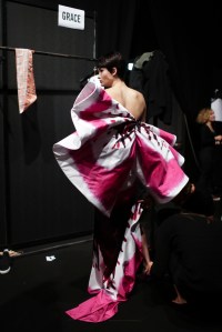 Backstage at Moschino RTW Spring 2018