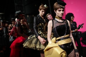 Backstage at Moschino RTW Spring 2018