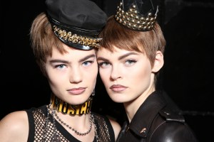 Backstage at Moschino RTW Spring 2018