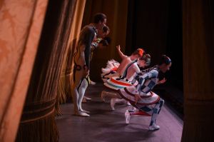 Behind the scenes at the ballet curtain call.