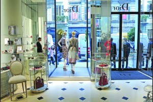 The Dior store in Milan.