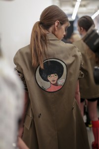 Backstage at Prada RTW Spring 2018