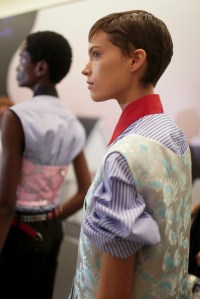 Backstage at Prada RTW Spring 2018