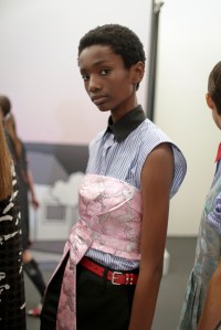 Backstage at Prada RTW Spring 2018
