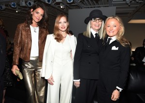 Katie Holmes, Jessica Chastain, Diane Keaton and Ricky Lauren in the front rowRalph Lauren show, Front Row, Spring Summer 2018, New York Fashion Week, USA - 12 Sep 2017