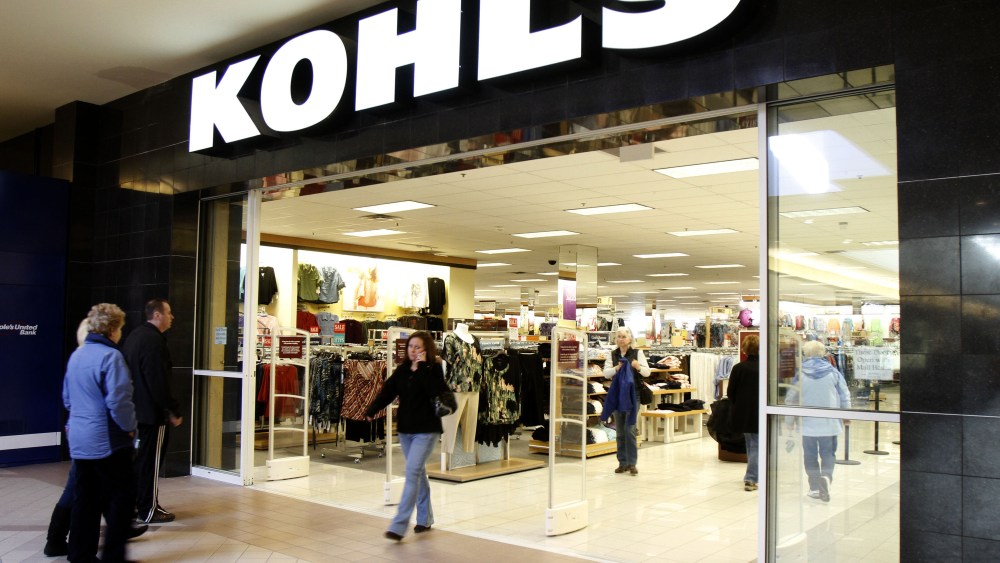 Shoppers enter the Kohl's store in South Burlington, Vt., on . Kohl's Corp.'s fourth-quarter net income increased 14 percent as merchandise profit margins improved through exclusive brand offerings and tight inventory managementEarns Kohls, South Burlington, USA