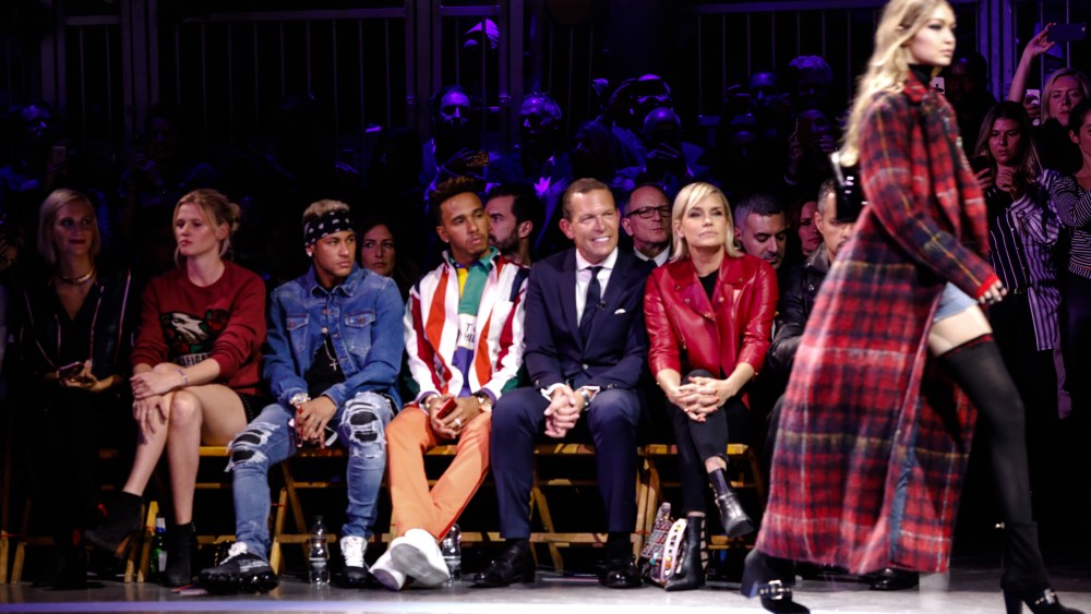 Lara Stone, Neymar., Lewis Hamilton, Daniel Grieder, Yolanda H. Foster, Gigi HadidTommy Hilfiger show, Spring Summer 2018, London Fashion Week, UK - 19 Sep 2017