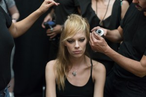 Backstage at Tom Ford RTW Spring 2018