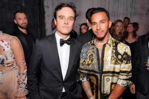 Emanuele Farneti and Lewis Hamilton