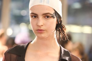Backstage at Yohji Yamamoto RTW Spring 2018